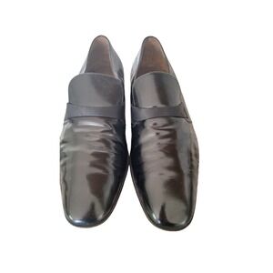 BALLY Black Formal Patent Leather‎ Slipon Loafers Shoes 10MTuxedo Pumps.